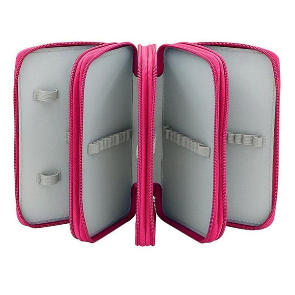 

storage bags 72 slots pencil holder organizer 4-layer colored case pen pouch bag stationary box with zipper for school office travel