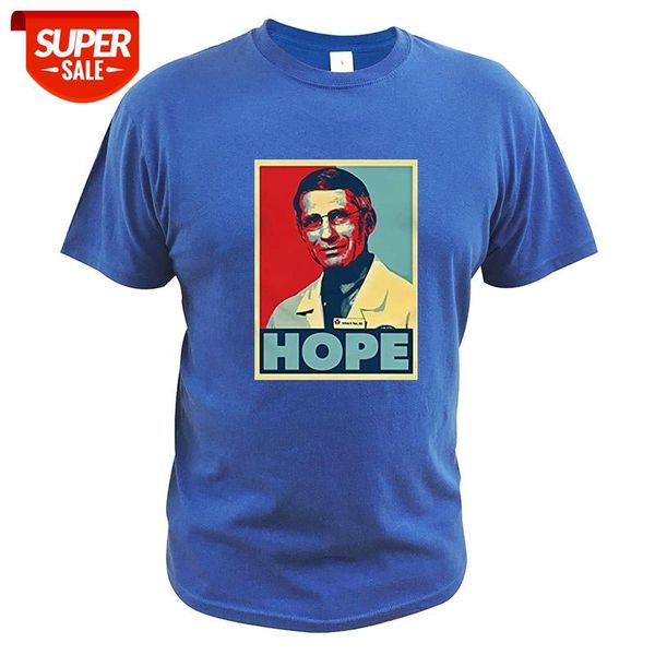 

anthony fauci hope t shirt 100% cotton short sleeved tshirt breathable crew neck tee #fb5p, White;black