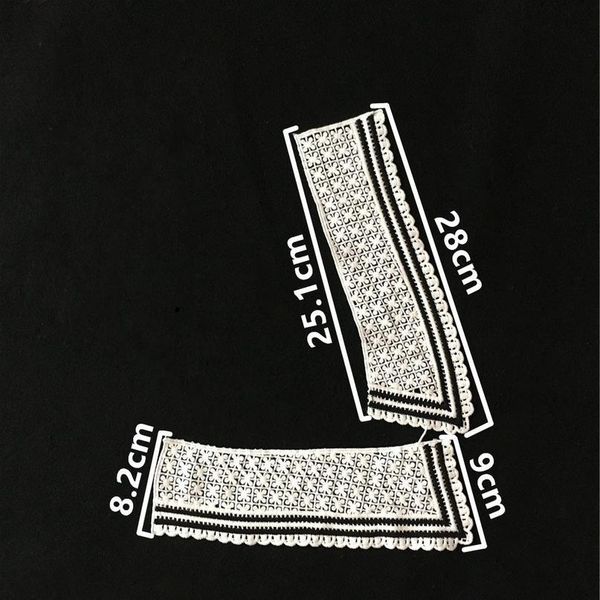 

white milk silk collar diy embroidery hollow lace collar lace fabric decoration dress neckline applique acc qylgtt, Black