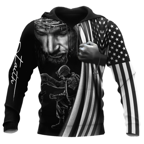 

men's hoodies & sweatshirts black jesus veterans art 3d printed fashion graphic hoodie streetwear casual zip hooded pullover 5xl oversi
