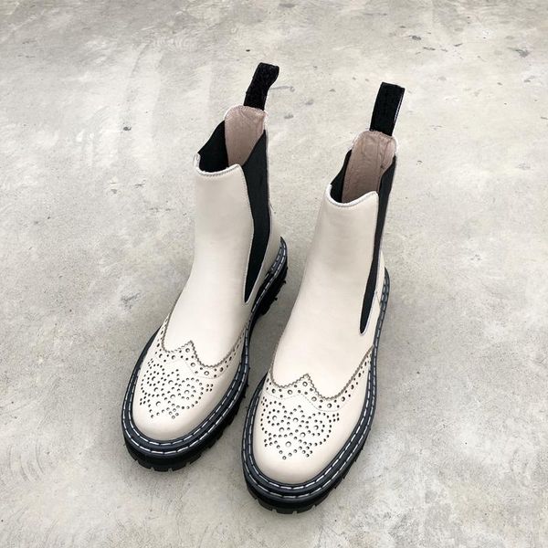 

boots 2021 trendy women's ladies fashion leather hollow short, Black