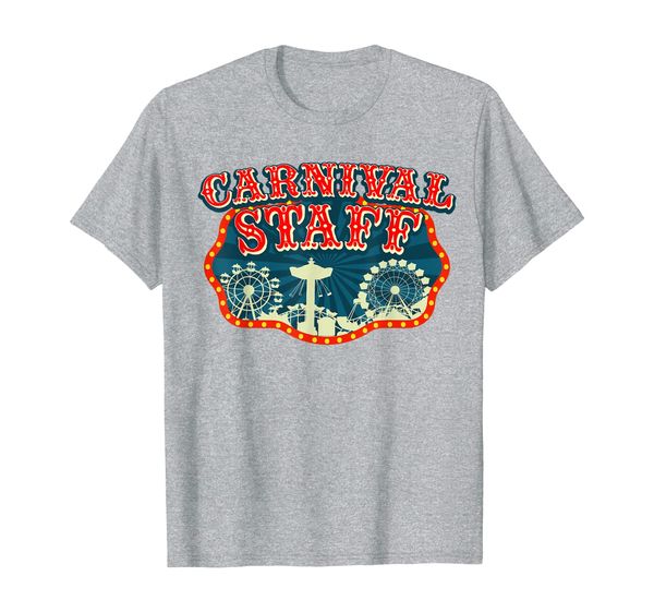 

vintage carnival birthday shirt - carnival staff t-shirt, White;black