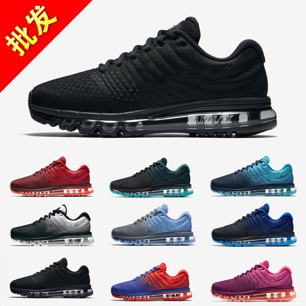 

breathable 2017 flying woven full-length air cushion shoes men's and women's 270 sports 97 running