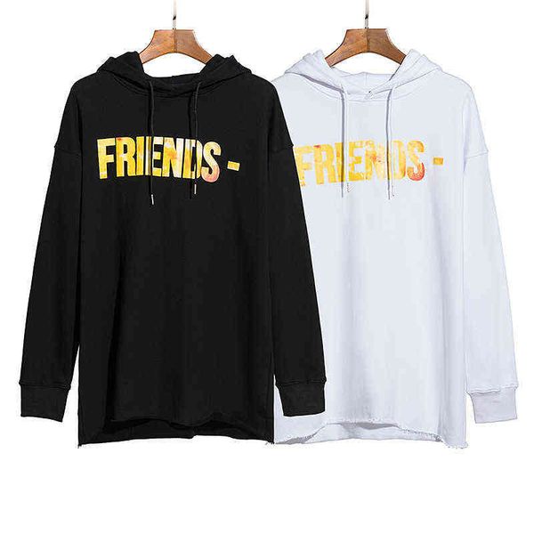 

brand chao e hoodie sweater loop men's and women's loose large v pullover hoodie coat, Black