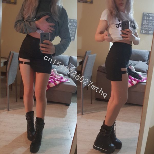 

korean style black hip skirts irregular micro mini skirt mini skirt summer fashion harajuku high waist bodycon short skirt