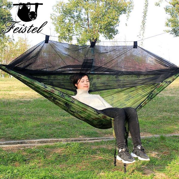 

choice for camping: light hammock with mosquito net