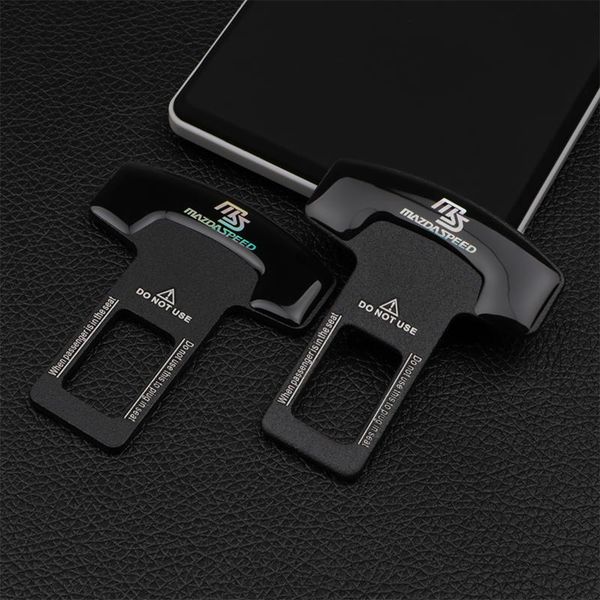 

safety belts & accessories 1/2pcs quality zinc alloy ms car seat belt clip plug for 2 3 5 6 cx-4 cx-5 cx-3 cx-9 mx3 mx5 accessorie