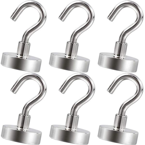 

hooks & rails 10- 30pcs heavy duty stainless steel magnetic reusable home kitchen toilet cup key coat strong magnet hanger wall hook