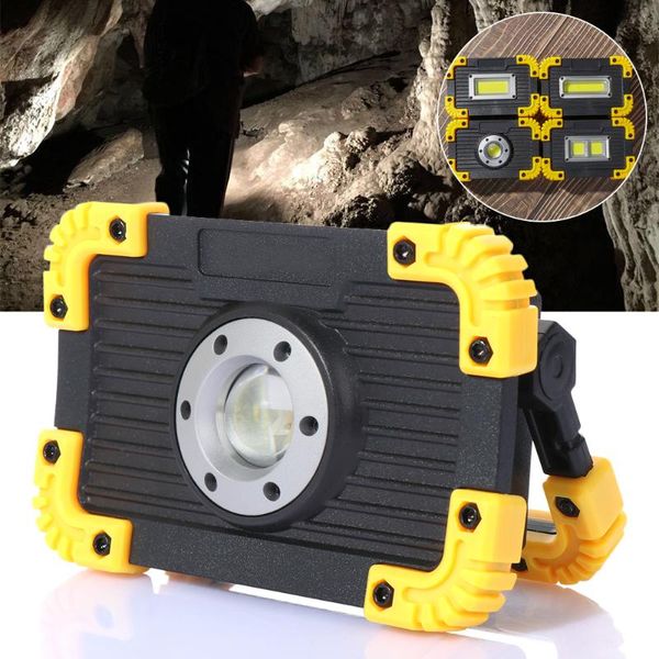 

mini usb rechargeable portable cob work light spotlight outdoor travel camping emergency lantern night fishing lamp