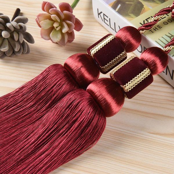 

novelty items european style curtain tassel tied ball double strap rope buckle accessory