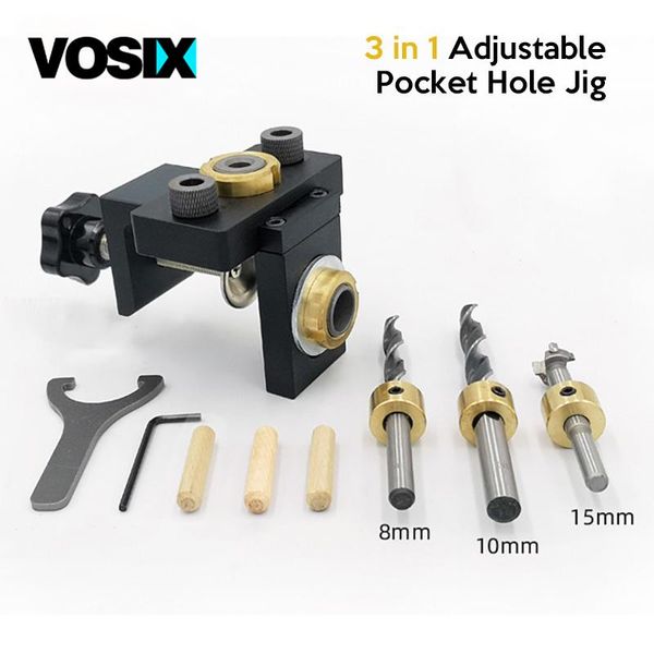 

professional hand tool sets doweling jig pocket hole kit wood vertical drilling detachable locator for furniture connecting puncher carpentr
