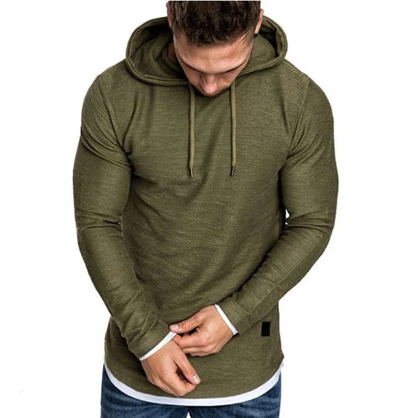 

men's casual sweater fashion splicing coat european hoodie t-shirt, Black