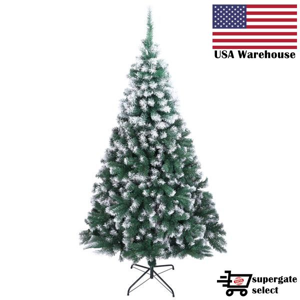 

usa stock 6ft christmas tree iron leg pvc 650 branches christmas tree