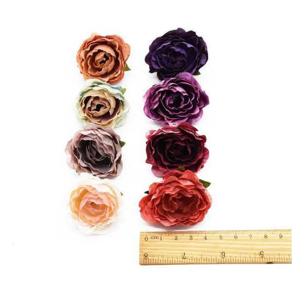 

300 pcs silk peonies heads christmas decorations for home scrapbooking decorative flowers wreaths gifts headwear wedding jllkho
