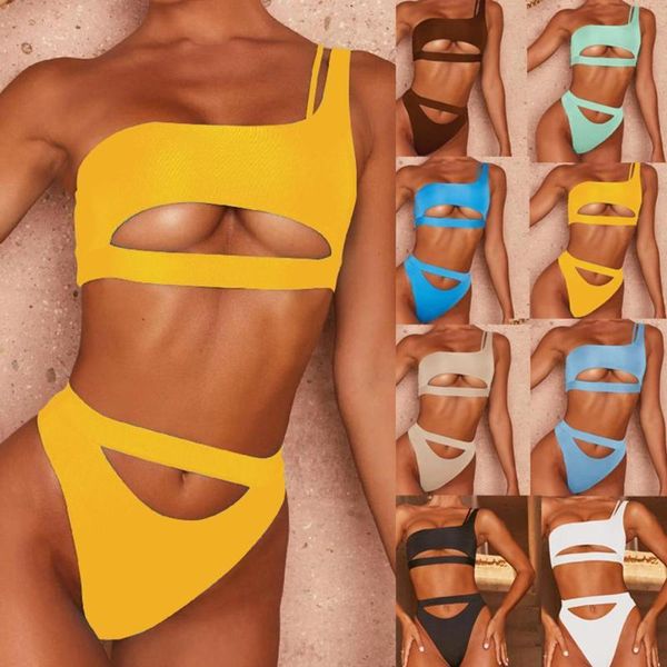 

bikini female swimsuit high waist swimwear 2021 bikini two-pieces set women bather suit swim bathing swimwear m5z5