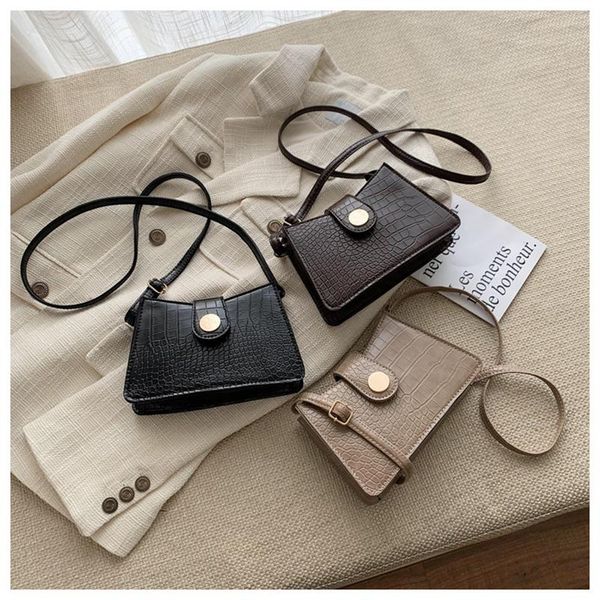 

shoulder bags fashion women's bag net red style texture retro korean version versatile single slant span small #30