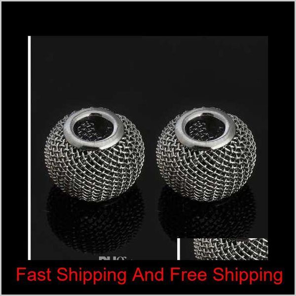 

10pcs/lot gold/silver/rose gold/rhodium/gunmetal color big hole mesh spacer beads fits european bracelet jewel qylusy wphome