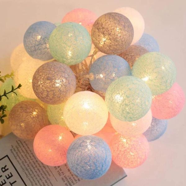 

strings 10/20 led cotton ball garland fairy lights lighting string curtain christmas street navidad