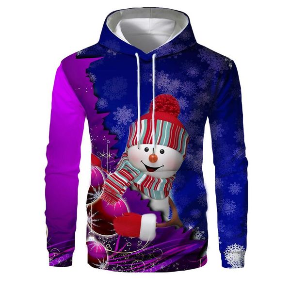 

men's hoodies & sweatshirts men autumn slim tether pocket christmas print hooded long sleeve sweatershirt top, Black
