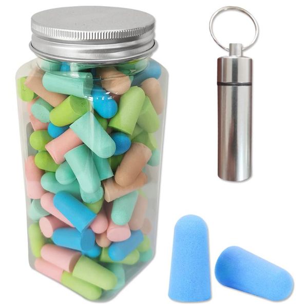 

lab supplies 120pcs earplugs noise reduction reusable foam ear plugs filter earmuffs for travel sleeping sound insulation protection