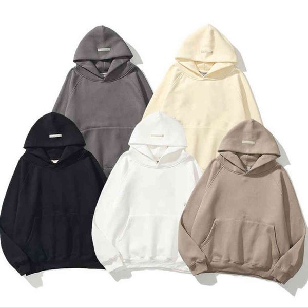 

21ss Warm Hooded Hoodies Sweaters Mens Womens Fashion Streetwear Pullover Sweatshirts Loose Hoodie Lovers Tops Clothing, White;black