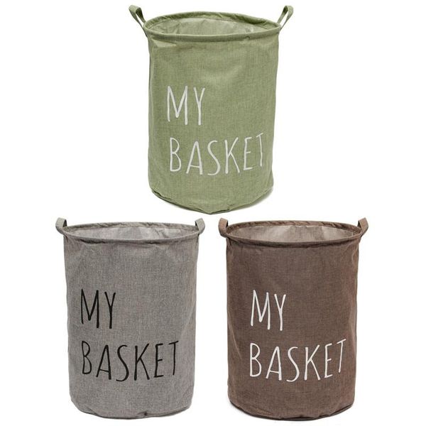 

laundry storage & organization cotton linen fabric foldable washing hamper large capacity bag bins kids toy buckets