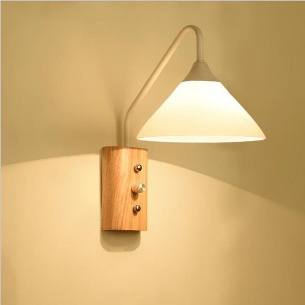 

wall lamp nordic woodworking led modern e27 ac85-265v sconce bracket lights