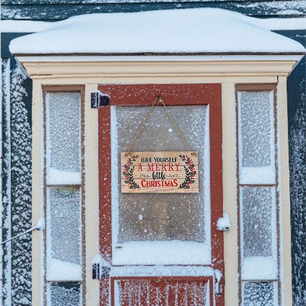

christmas decorations 1pcs year wooden door hanging sign tree ornament decoration for home pendant navidad gift tp