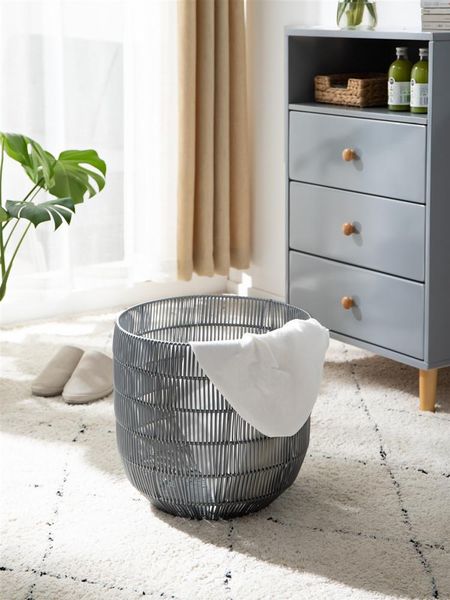 

storage baskets dirty clothes basket hamper ins nordic wrought iron with wheels laundry