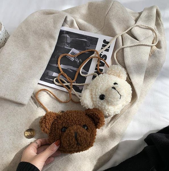 

cute/adorable bags one-shoulder handbags trendy fashion bear messenger bag