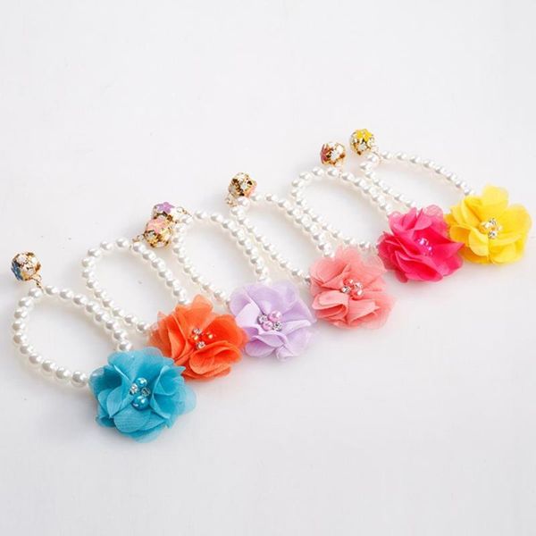 

cat collars & leads elastic dog floral with artificial pearl collar lovely puppy necklace