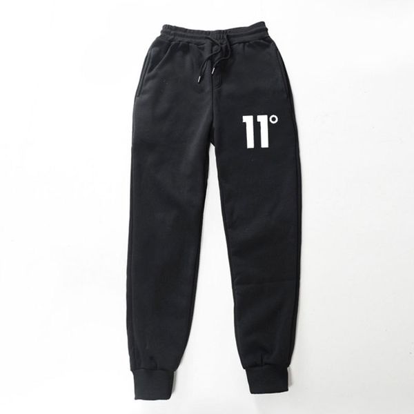 

11 degree sportswear fashion and women's casual fleece pants men's trousers, Black