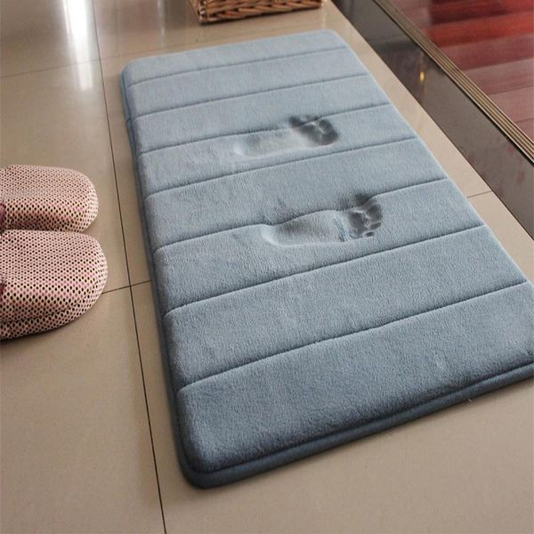 

bath mats home water-absorbent non-slip mat coral fleece bathroom water absorption soft comfortable foam quick-drying carpet