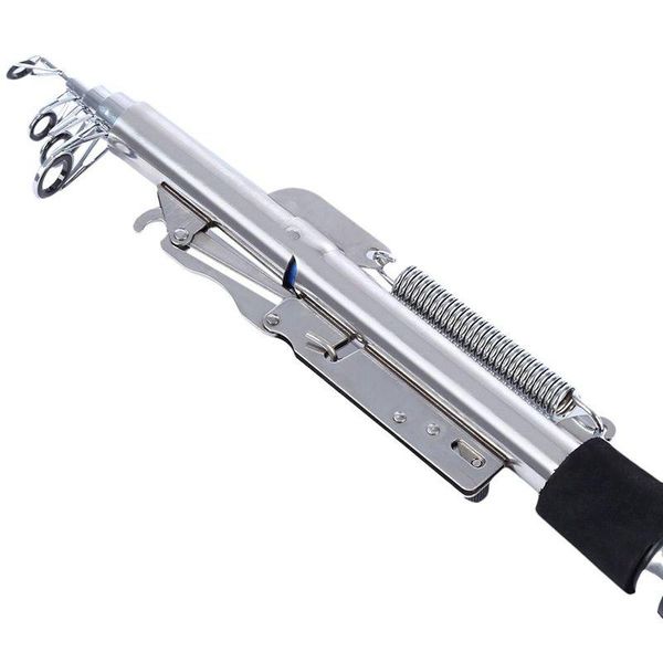 

automatic fishing rod spring rod fish pole 2.1m sea river lake stainless steel cashing without reel