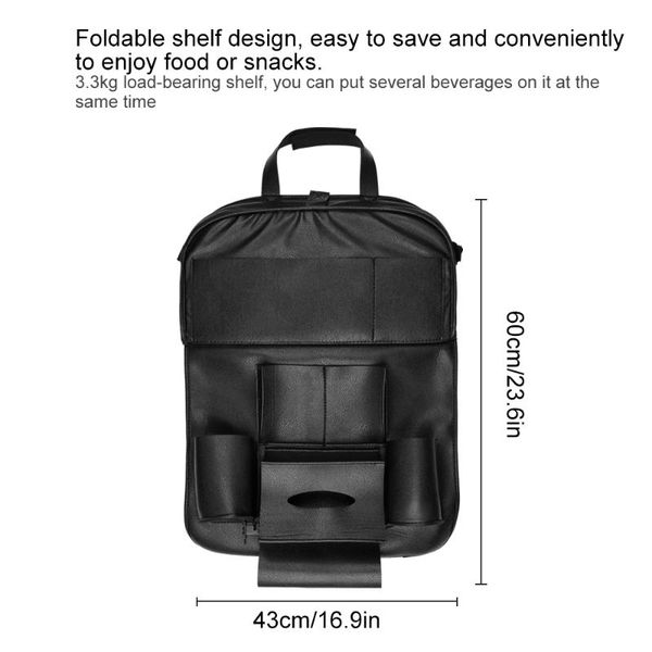 

car organizer rear seat back storage bag multi premium pu leather hanging nets pocket trunk interior accessories supplies