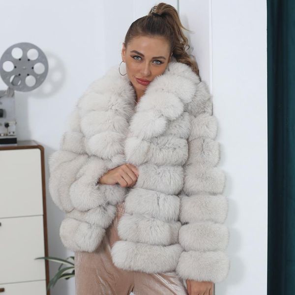 

women's fur & faux missjanefur winter jacket women 2021 coat real luxury big collar thick warm black female 5xl wholesale