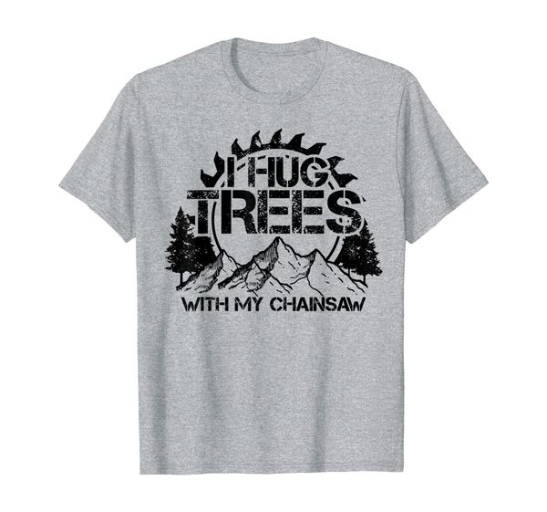 

Mens Lumberjack T-Shirt Funny Chainsaw Hug Trees Logger Gift, Mainly pictures