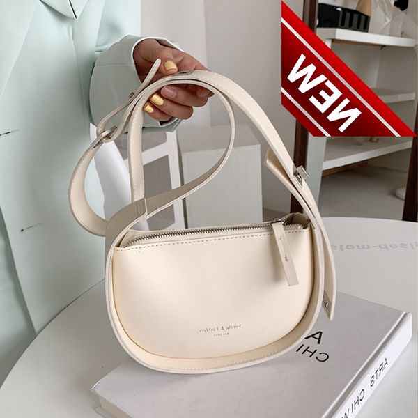 

burminsa semicircle saddle shoulder crossbody bags for women designer brand adjustable wide strap girls purses and handbags 2022