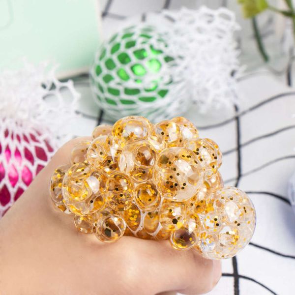 

vent grape pinch music creative children's decompression toys golden powder water crystal ball beads