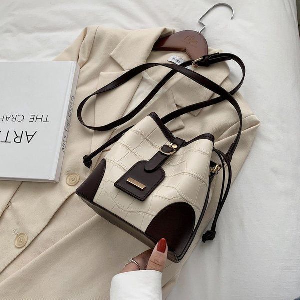 

evening bags small women bucket classic designer handbags vintage pu leather shoulder bag girls fashion drawstring crossbody