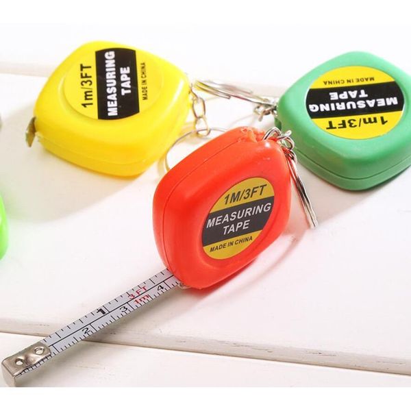 

mini measure tape 1m portable tape plastic with keychains pulling rulers gauging tools mixed colors gift for stude jllzqe sport777