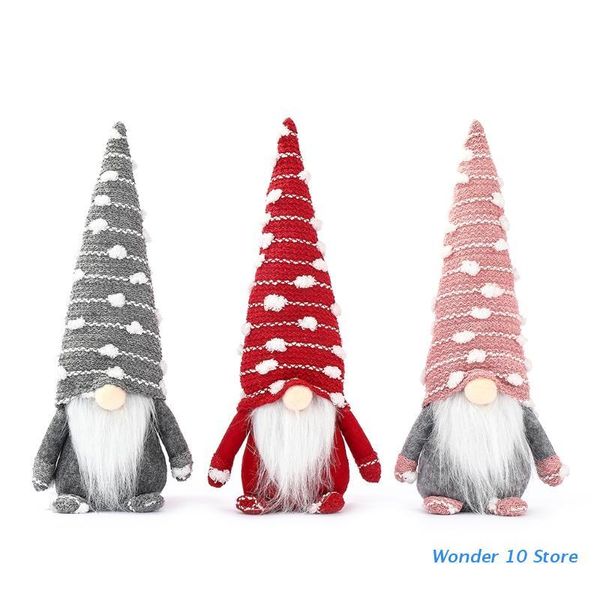 

frames knitted snowflake hat christmas gnome deskornaments plush cute elf soft doll home desk craftwork bedroom decor living room