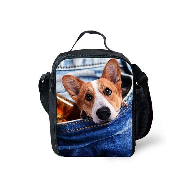 

ice packs/isothermic bags personalized cute dogs pattern picture kids lunch box for boys pockets teenagers customized print children picnic