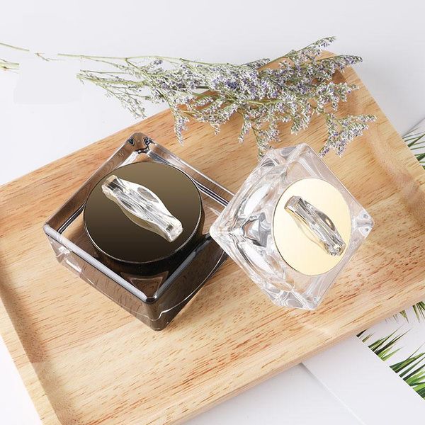 

storage bottles & jars 300pcs/lot 15/30g square acrylic jar white black container empty cream cosmetic packaging bottle face creamakeup