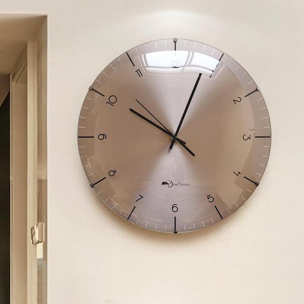 

round glass wall clock silent modern design convex watches hanging wall porch orologio cucina watches home decor ef50wc