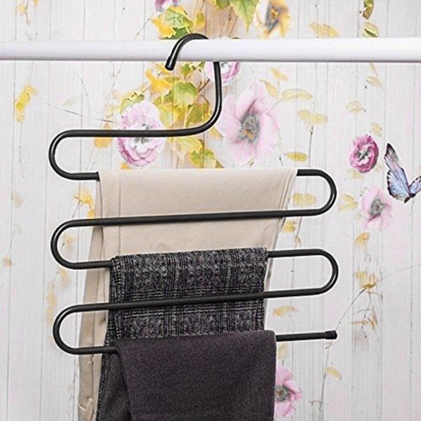 

laundry bags magic pants hanger space multifunction metal saver rack jeans scarf tie closet tool remove slacks quickly and efficiently