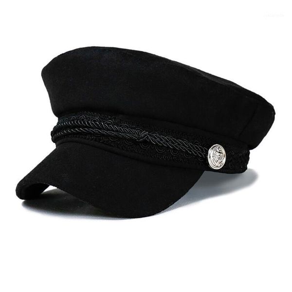 

berets fashion blank black military hat for women spring autumn winter hats felt cap ladies beret, Blue;gray