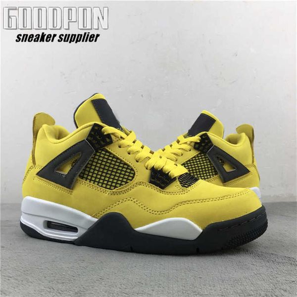

jumpman 4 4s fashion shoe yellow black mens basketball shoesa41