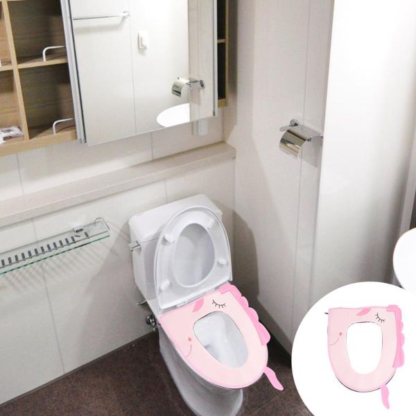 

1pc cartoon home toilet seat cushion universal zipper toilet pad for bathroom