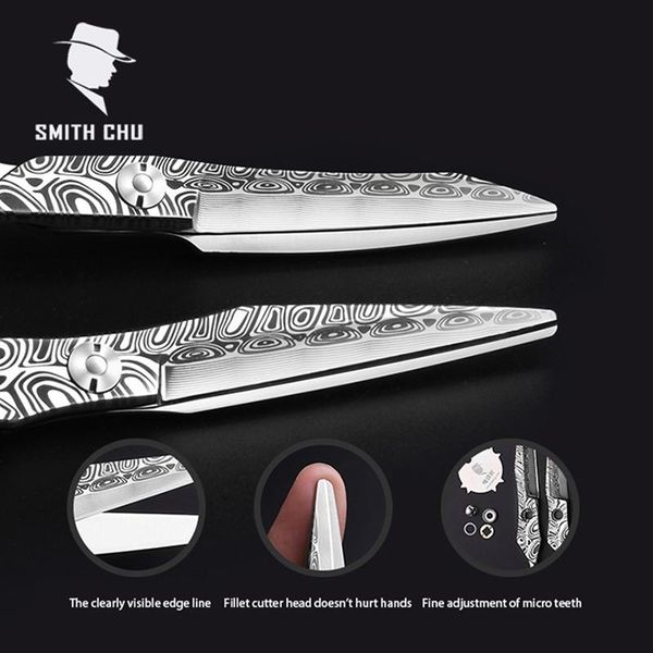 

hair scissors smith chu 6 inch damacus hairdressing 440c stainless steel professional salon barbers cutting scissor